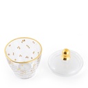 Handmade Leaves Sugar Bowl - Gold