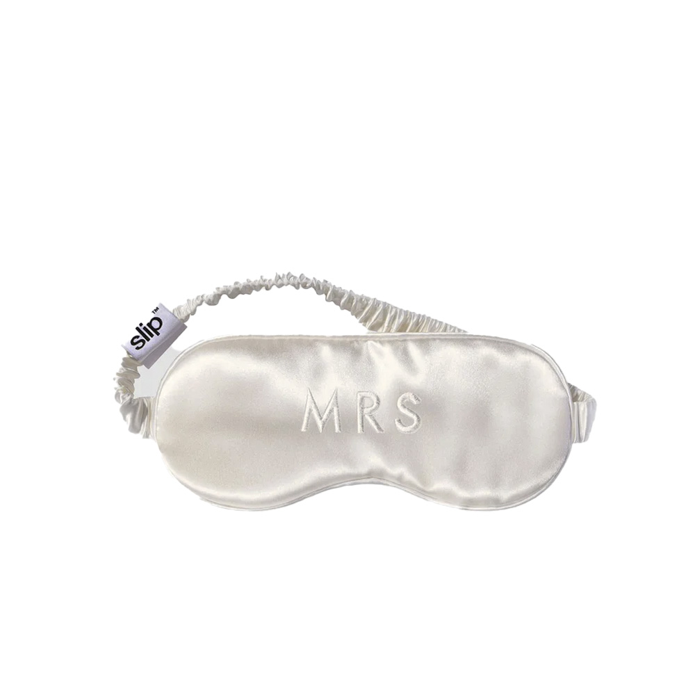 White Pure Silk Sleep Mask - Mrs 