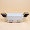 Rectangular dish cm 36x24,5 h6 with stainless steel holder