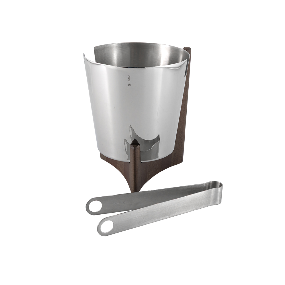 Jacaranda Stainless Steel l Ice Bucket With Tongs