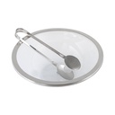 Sarezzo Stainless Steel Salad Bowl Frozen Glass w/ Server