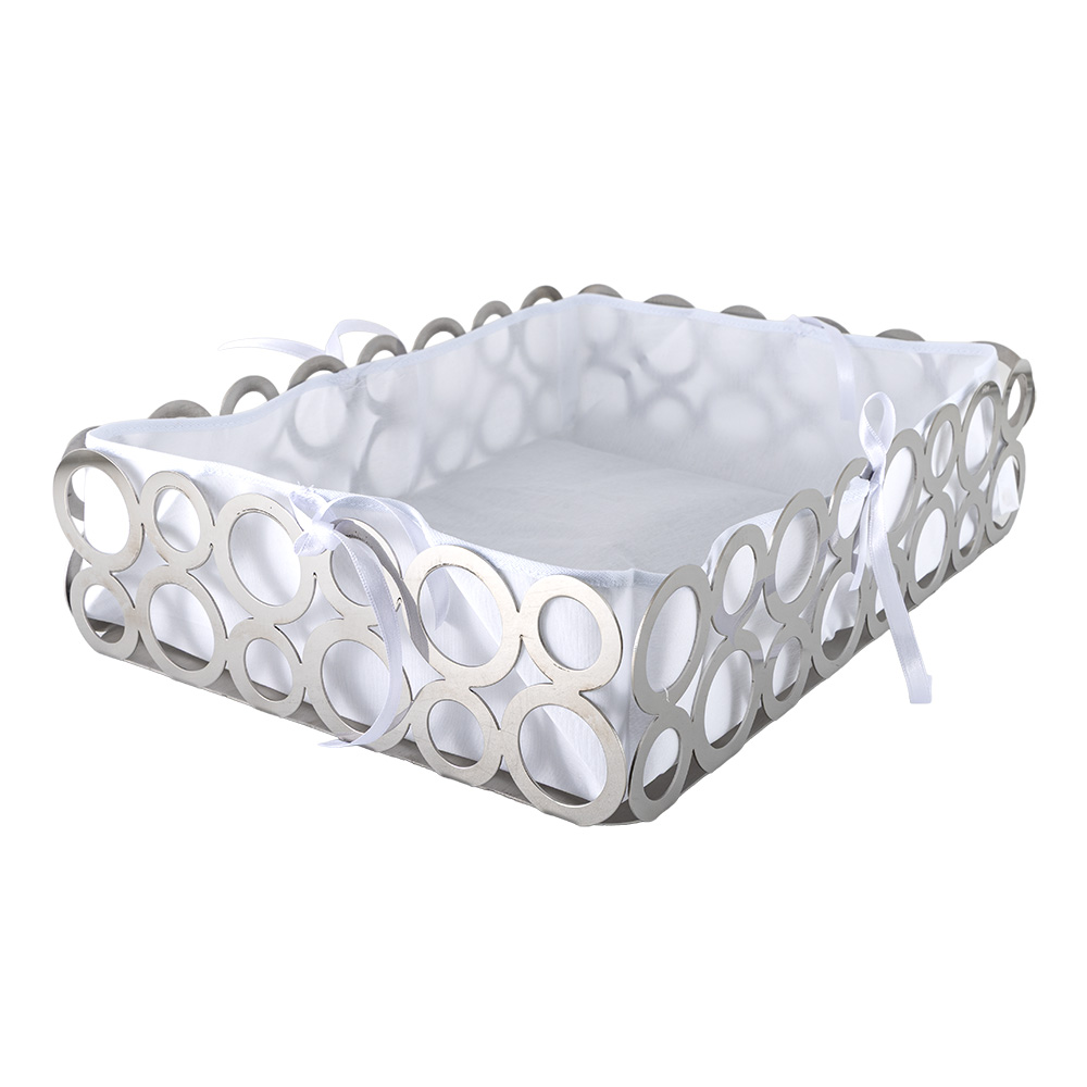 Venezia Large Stainless Steel Bread Basket