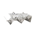 Craquele Stainless Steel Double Snack Holder w/ Lids