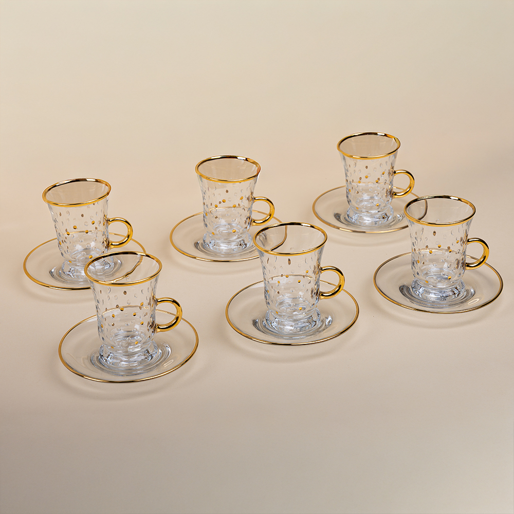 Royal Gold Tea Cup Set - 12pcs