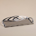 Liscio Inox Rectangular Serving Tray with Metal Stand - 40x21cm