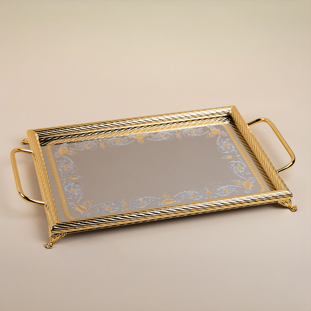 Anphoras Inox 1 Rectangular Tray - Gold