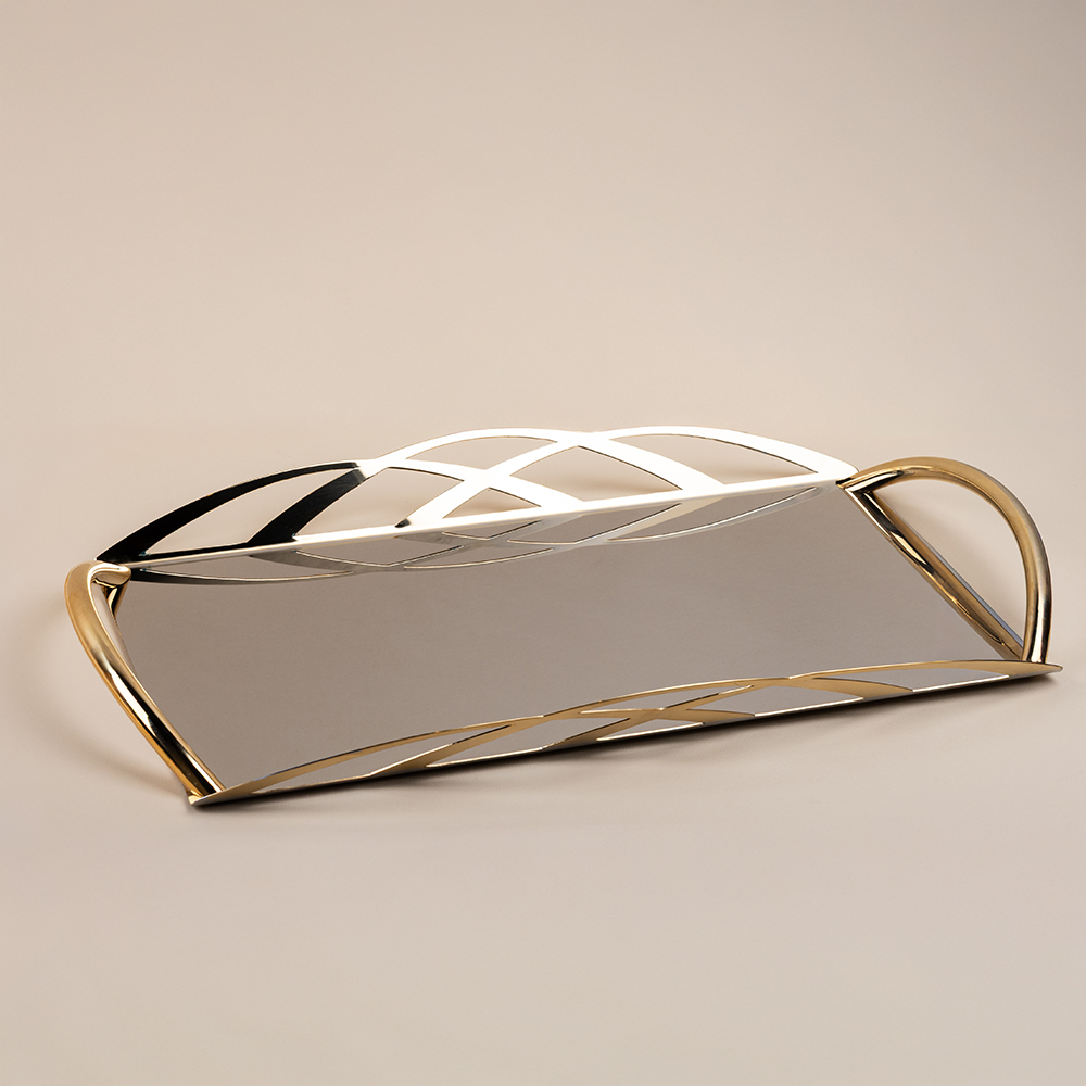 Liscio Inox Rectangular Serving Tray - 50x28cm