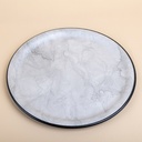 Limo Silver Marble Tray - 36cm