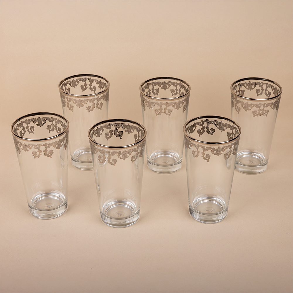 Island Platinum Tumbler Glass Set - 6pcs