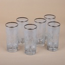 Dantelle White Platin Tumbler Glass Set - 6pcs