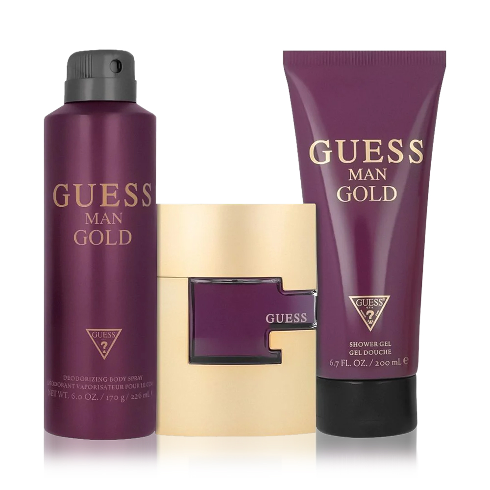 Man Gold Gift Set - 3 Pcs - Men