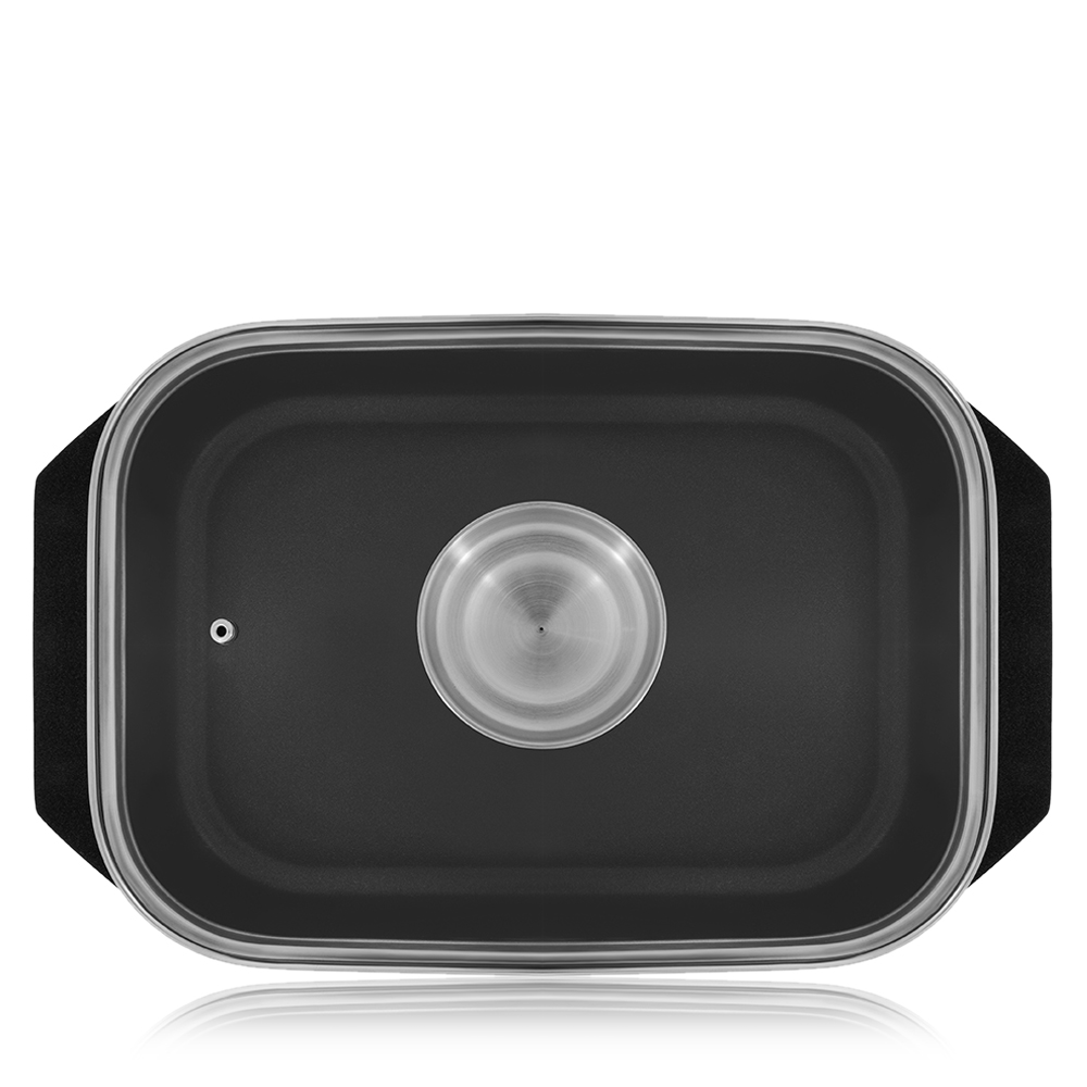 Rectangular Shallow Roasting Dish With Glass Lid