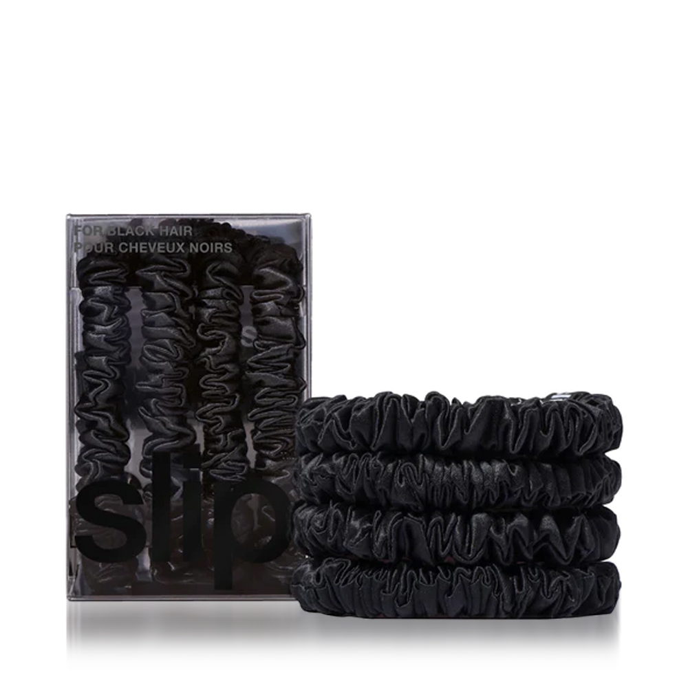 Skinny Scrunchies Set Of 4 - Black