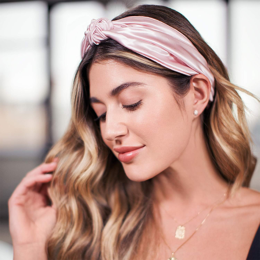 Silk Knot Headband - Pink