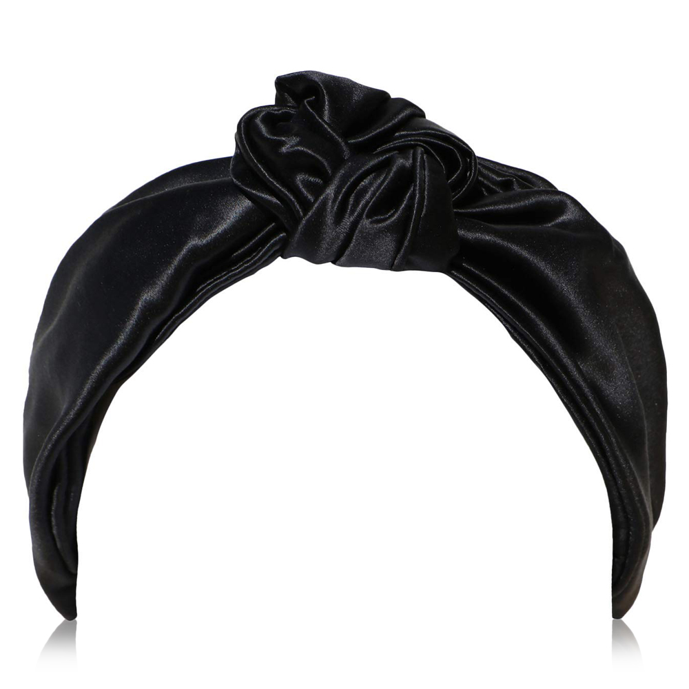 Silk Knot Headband - Black 