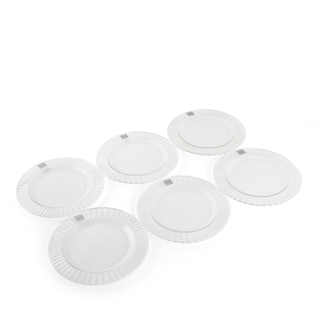 Diva Clear Lined Rim Plate 22cm