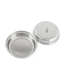 Steel Round Serving Dish with Lid - Large