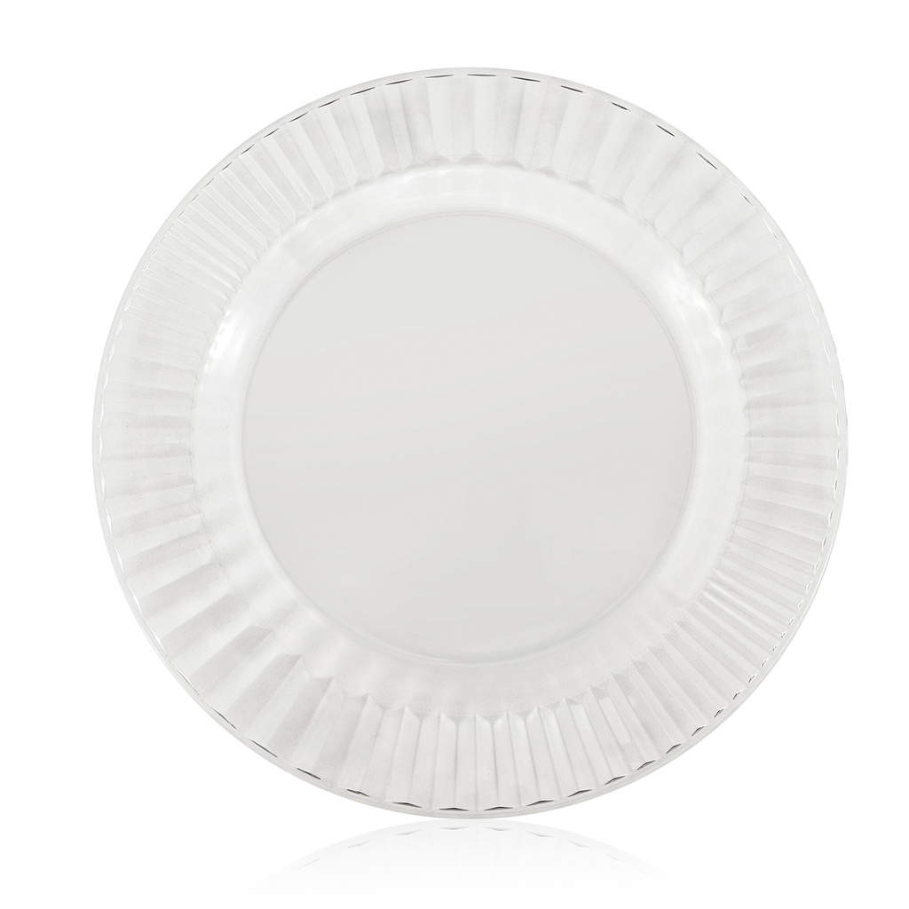 Diva Clear Lined Rim Plate 22cm