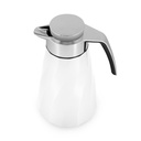 Swirl Cone Vacuum Flask White/Silver - 1 Litre