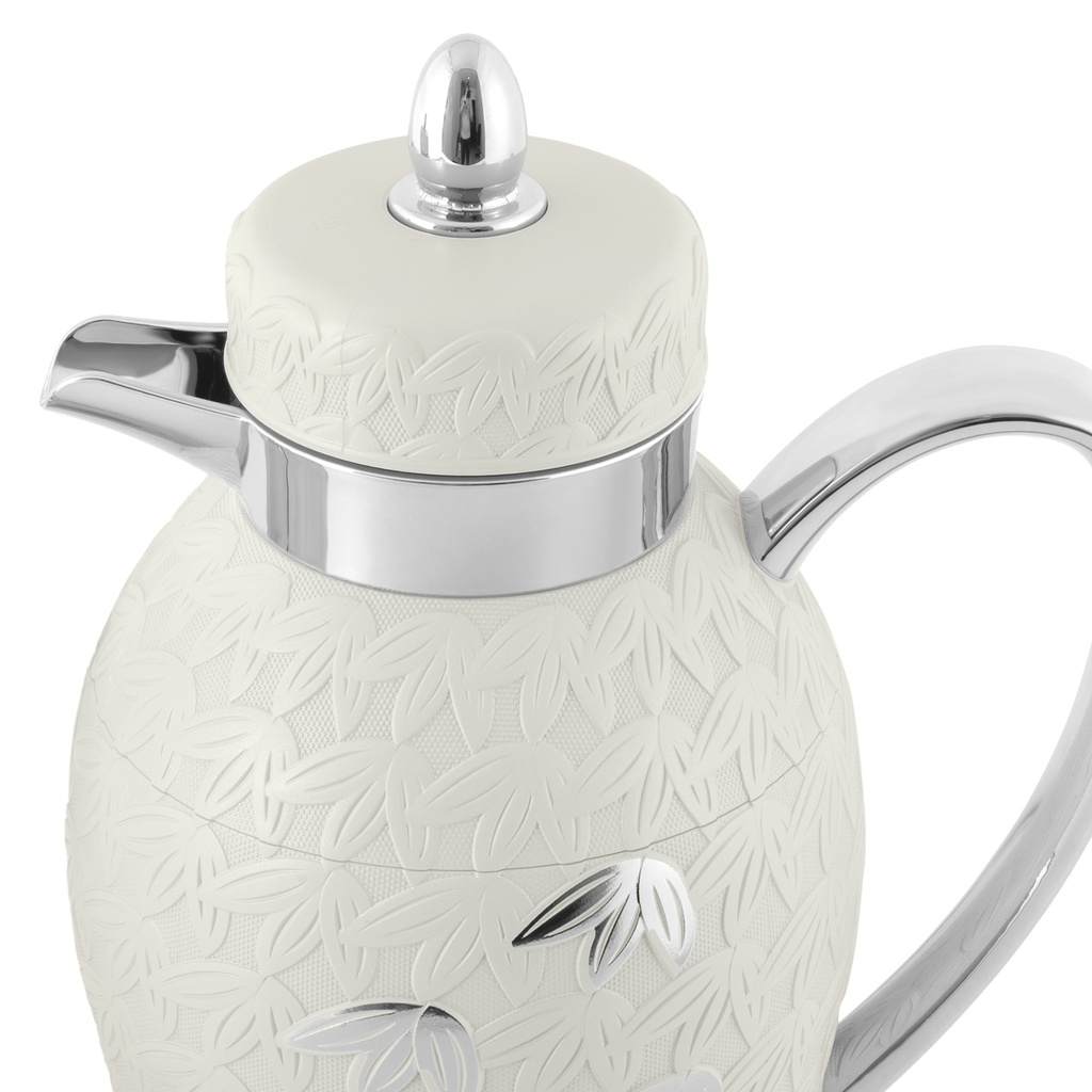 Mayflower Ivory/Chrome Vaccum Flask Set - 2pcs