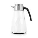 Swirl Cone White/Silver Vacuum Flask - 1 Litre
