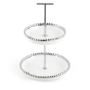 Salerno Mini 2-Tier Stand - White/Silver