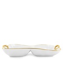 2-Section Server with Golden Handles 