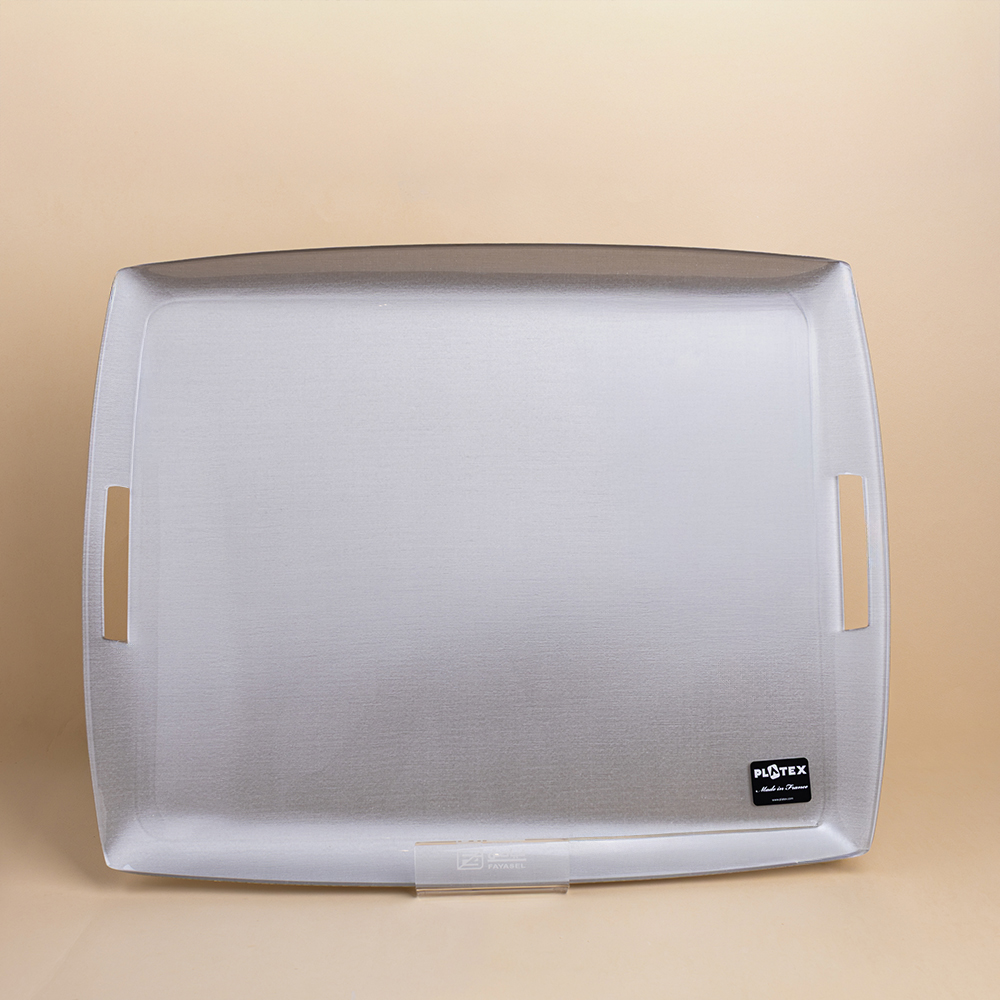 Secret Silver Acrylic Serving Tray - 54x43cm