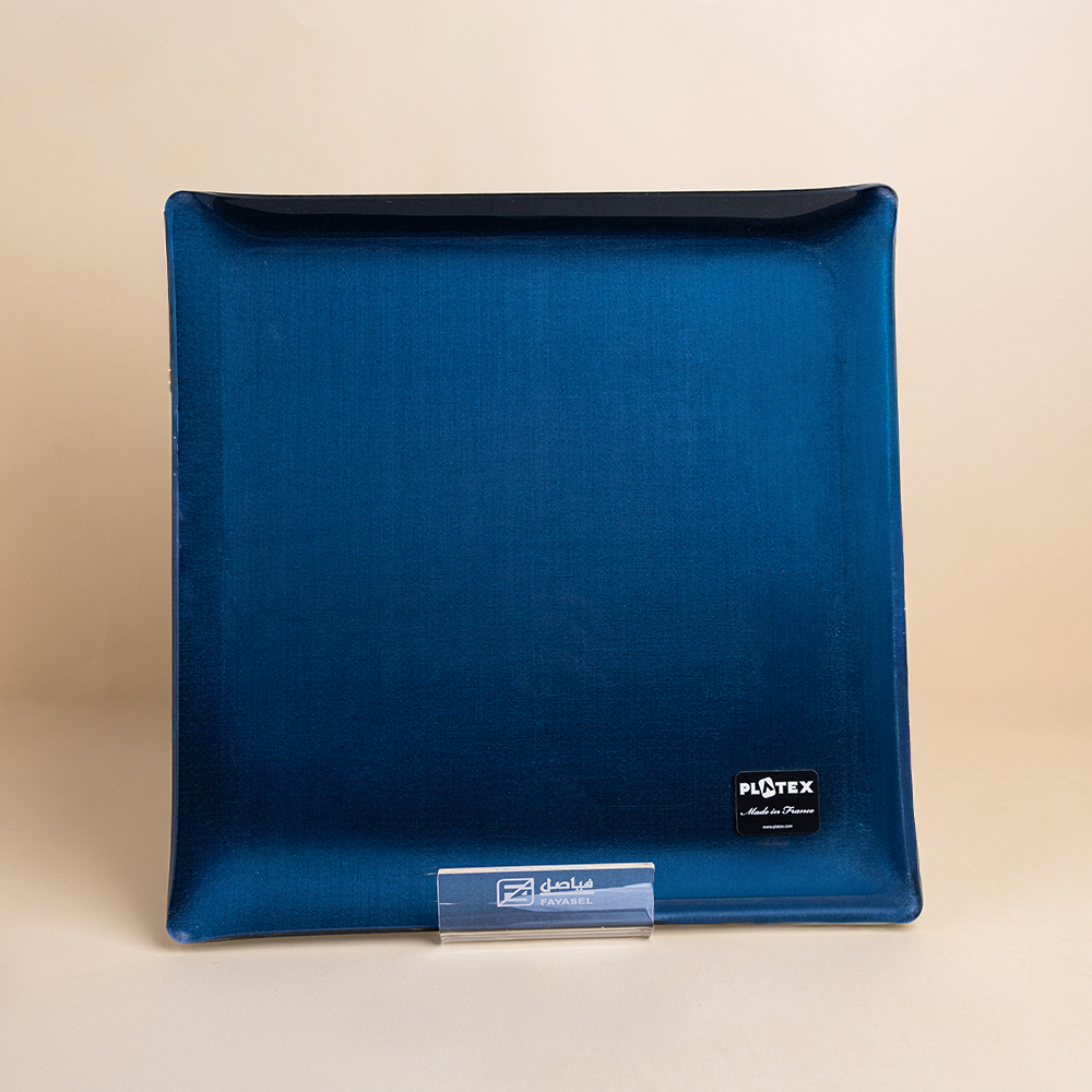 صينية اكريليك سيكريت 36x36سم مربعة - ازرق داكن