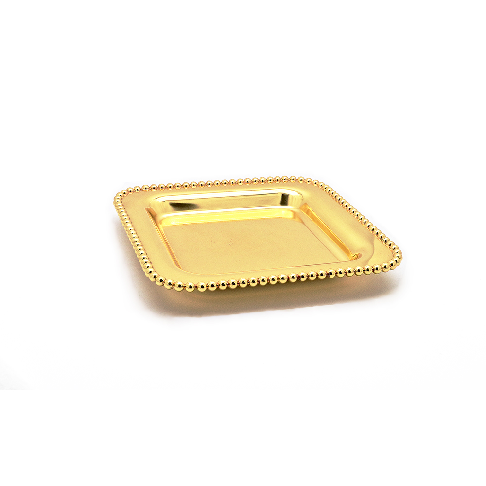 Sphere Design Square Tray - Gold 