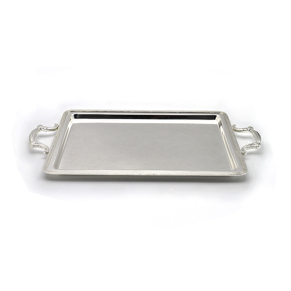 Medium Rectangular Serving Tray - Silver