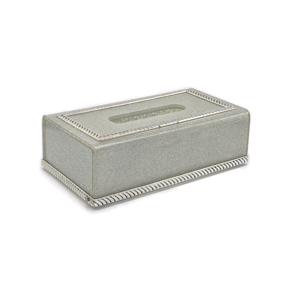 Tissue Box Holder Silver