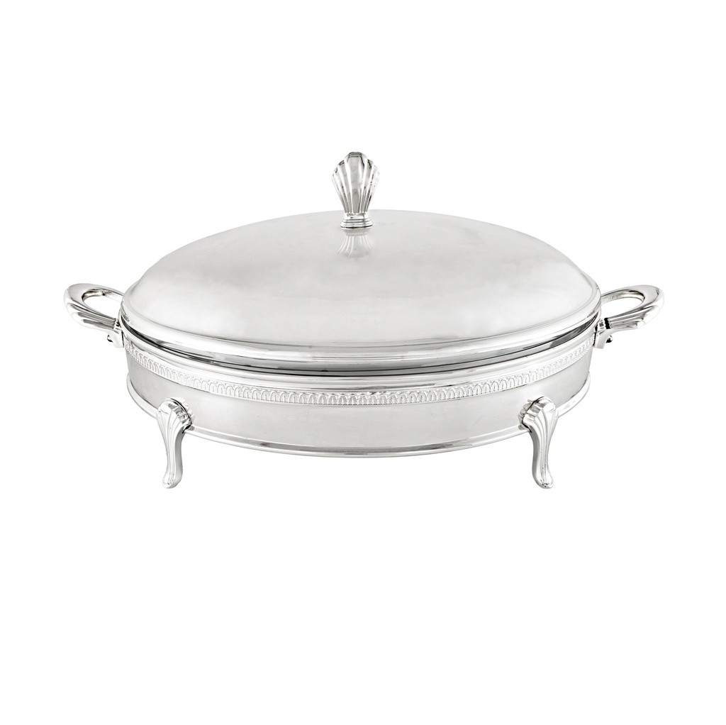 سخان طعام بيضاوي فضي - 3 لتر