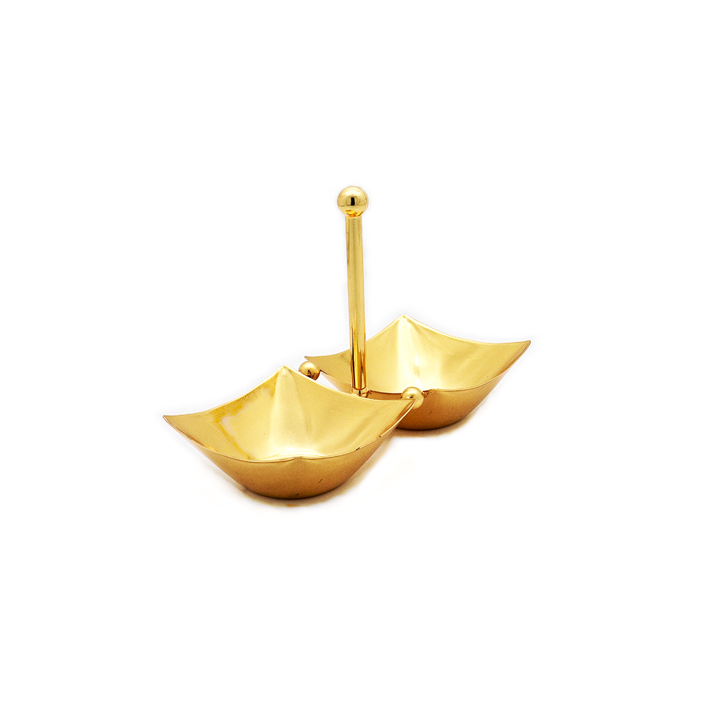 Two-Piece Attached Glass Bowl Set
