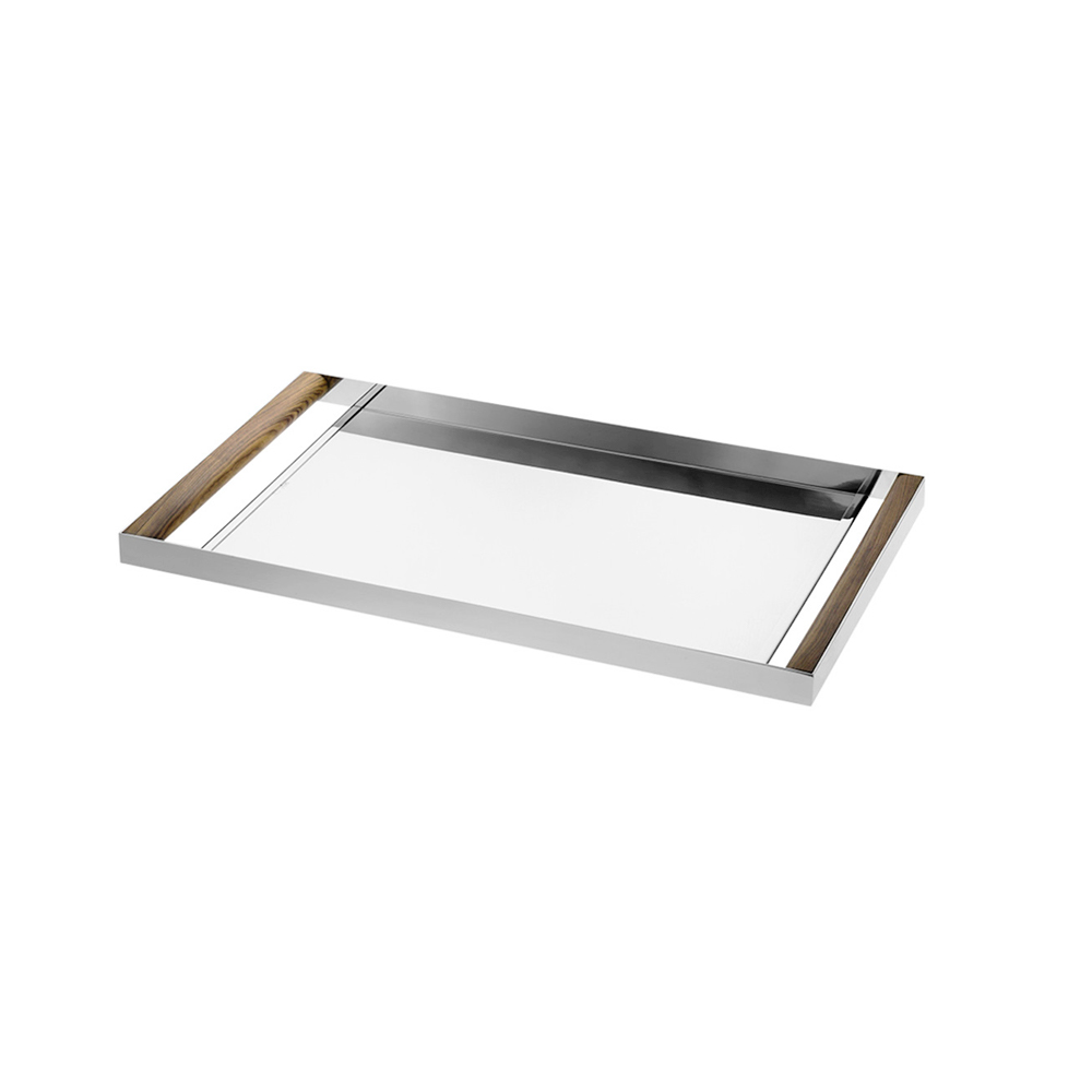 صينية متوسطة مطلية بلون فضي جاكارندا