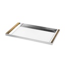 صينية كبيرة مطلية بلون فضي جاكارندا