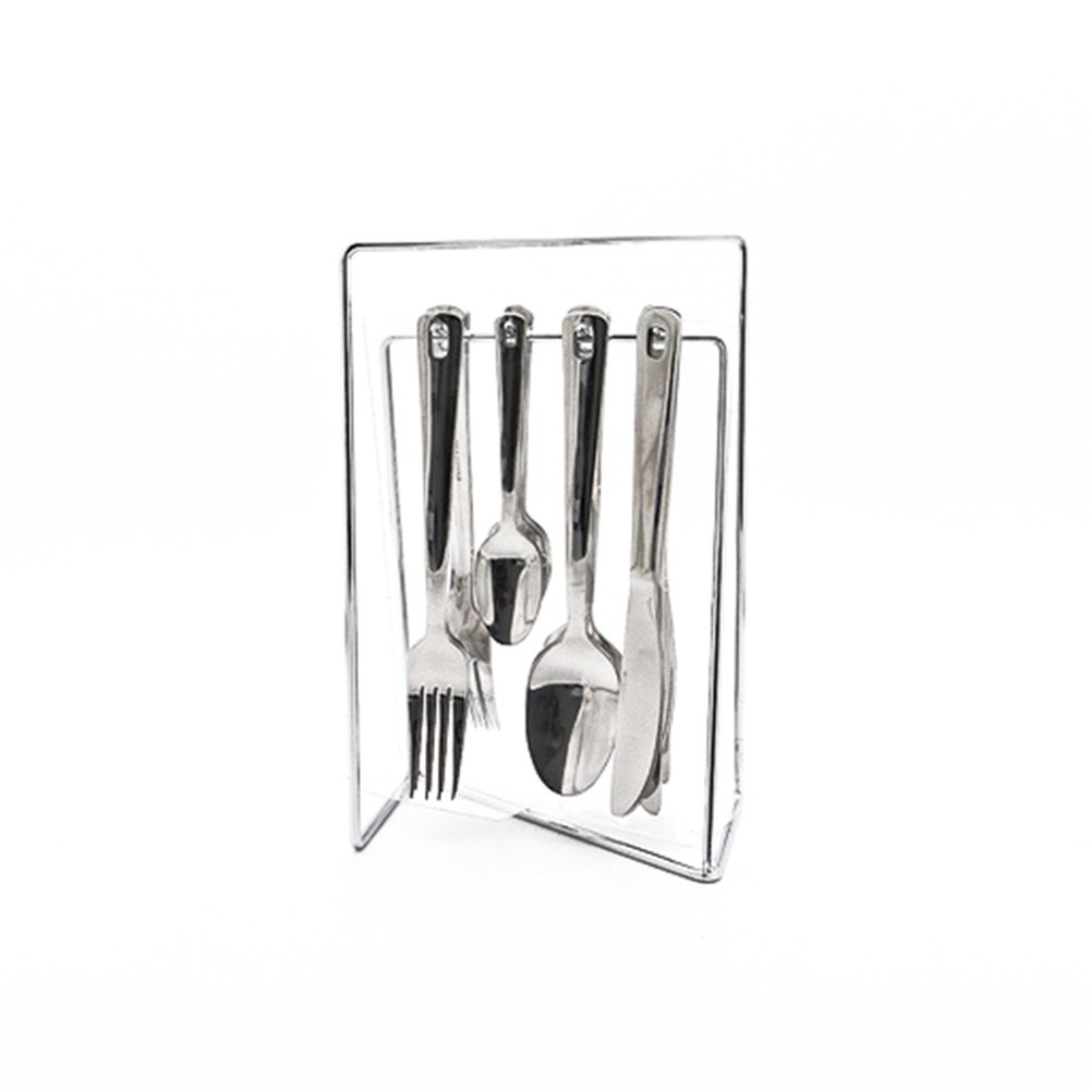 Wide Rack Hanging Plain Cutlery Set - 24pcs