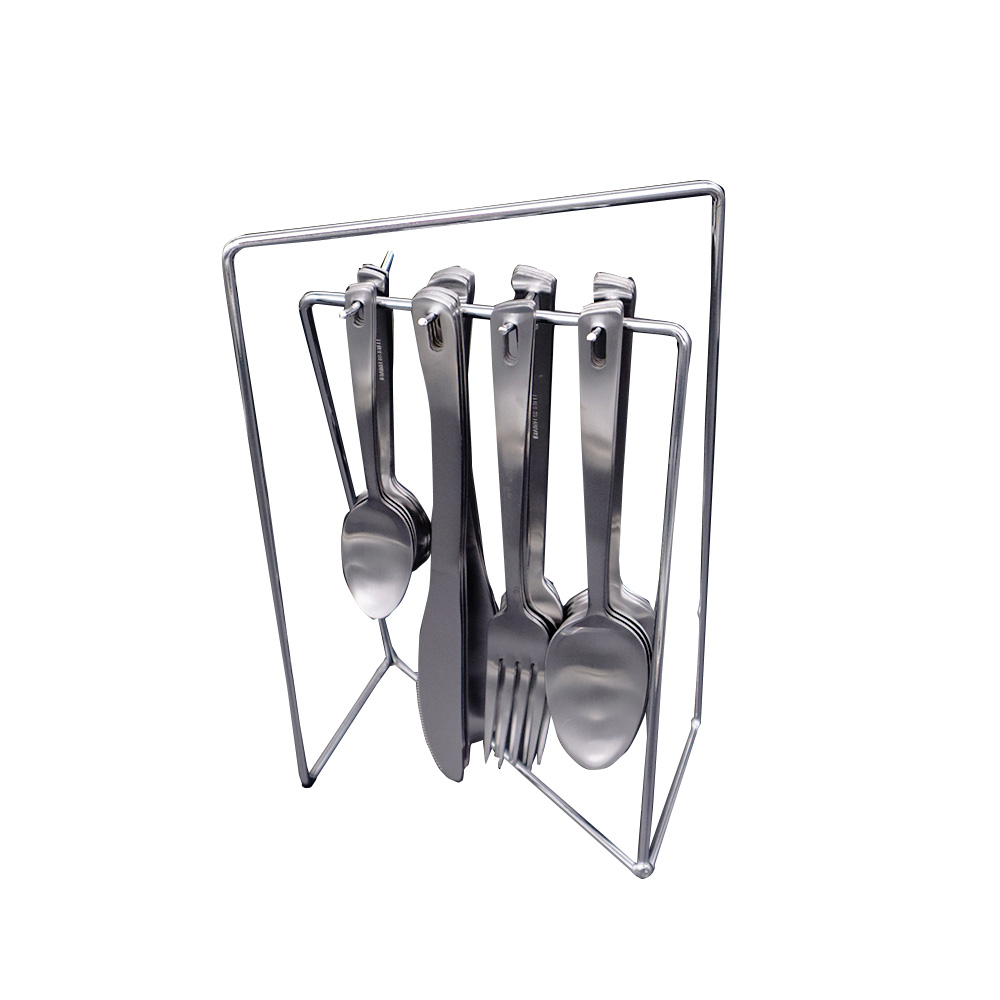 Rack Hanging All Matte Finish Cutlery Set - 24pcs