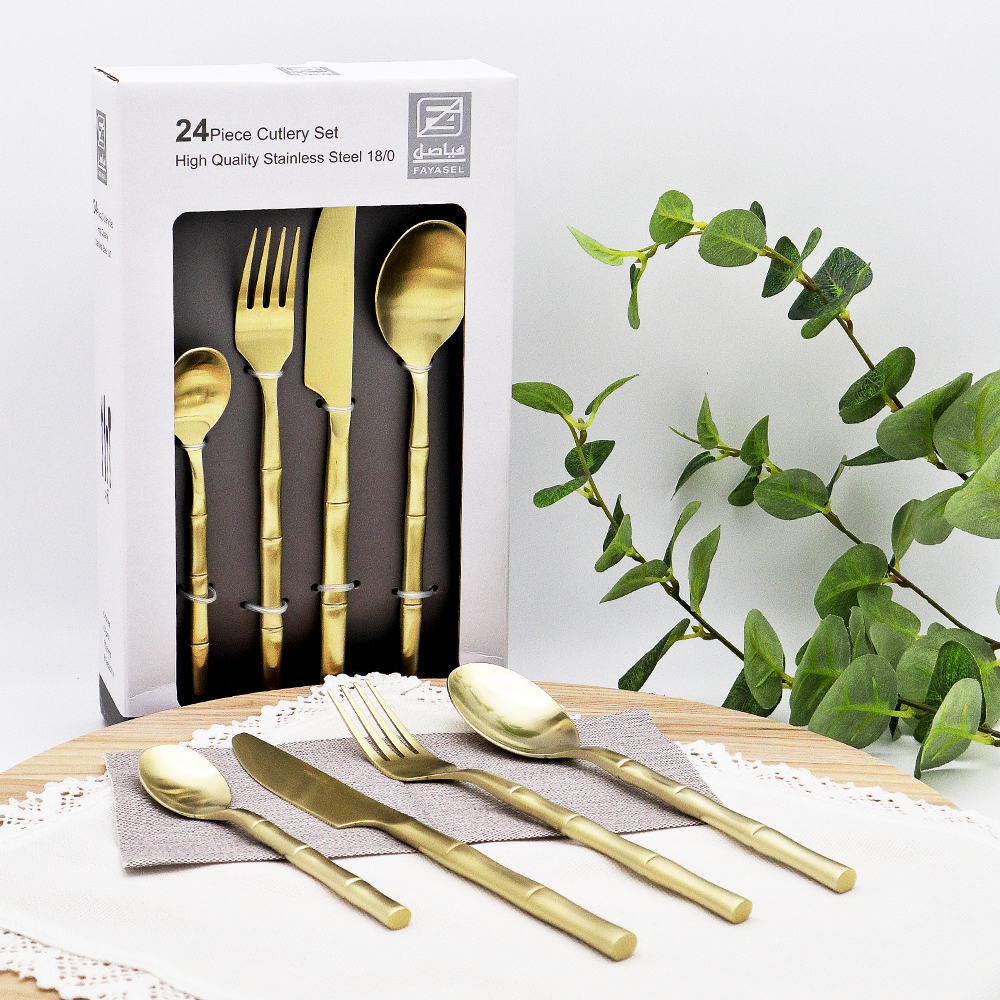 Stainless Steel Silver Finish Cutlery Set - 24pcs