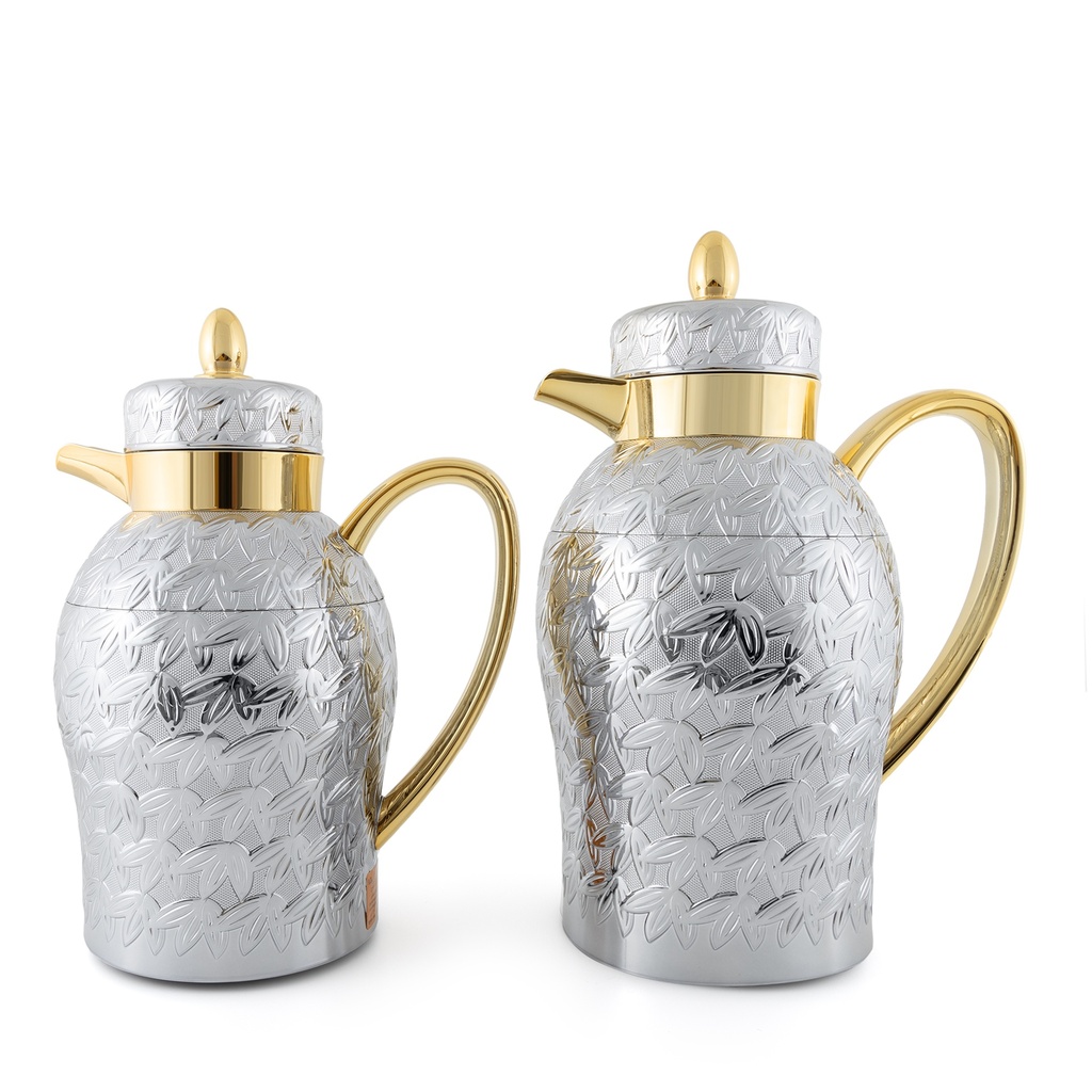 Mayflower Vaccum Flask Set - Chrome/Gold