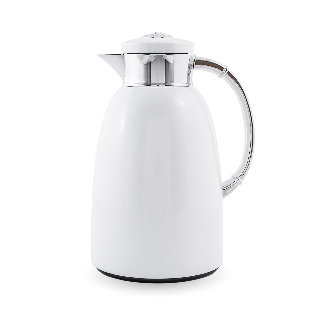 White/Chrome Vacuum Flask - 1.3 Litre