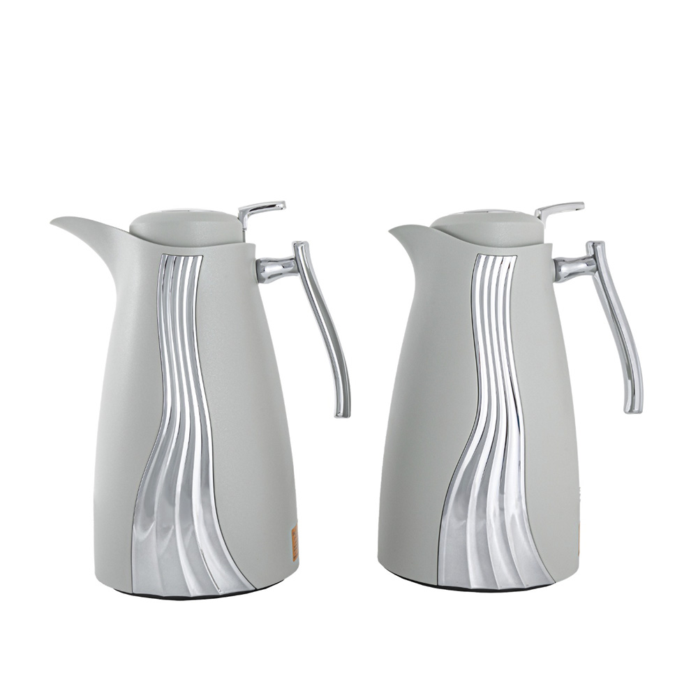 Karma Tea and Coffee Set - 2x1liter - Grey & Silver