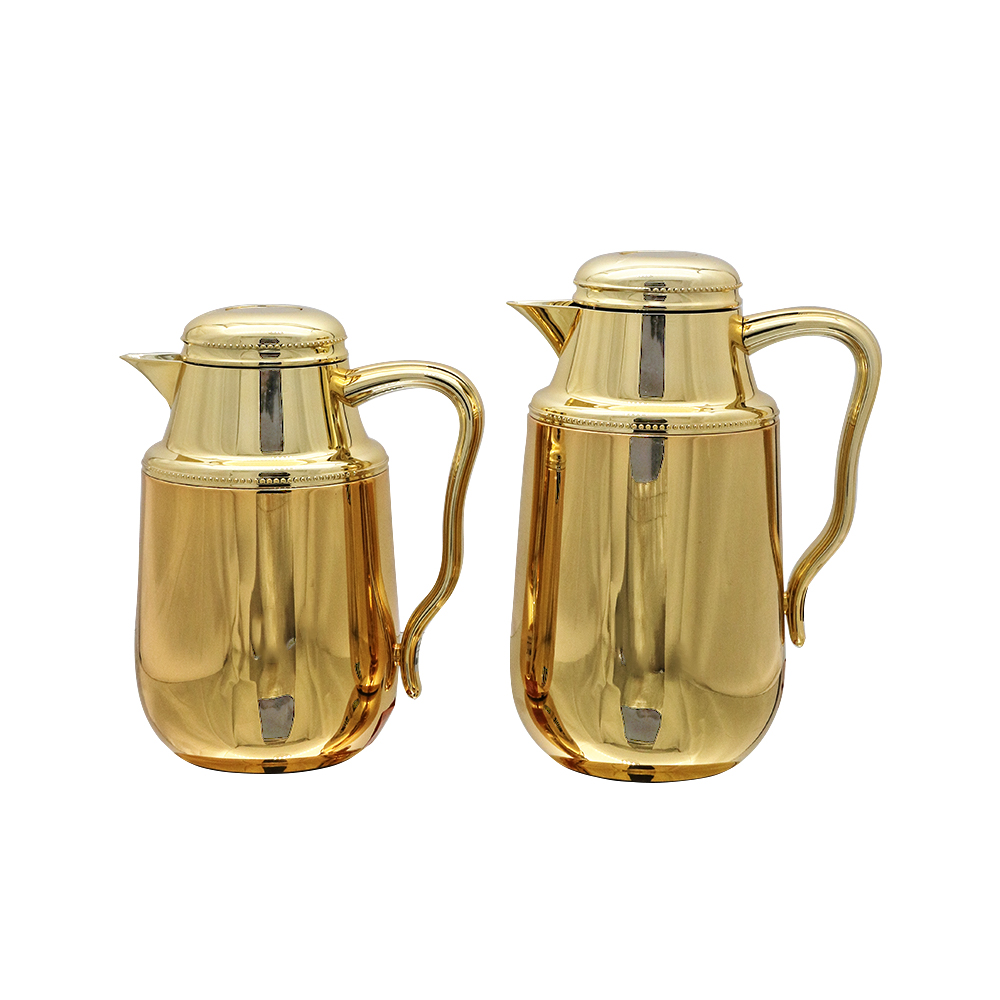 طقم مطارات الشاي والقهوة - ذهبي