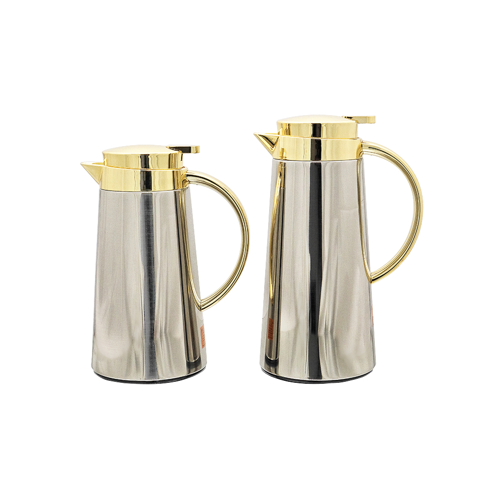 Mayflower Vacuum Flask Set - Brushed/Gold