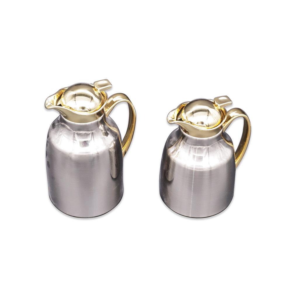 Mayflower Pronto Flask Set - Brushed/Gold
