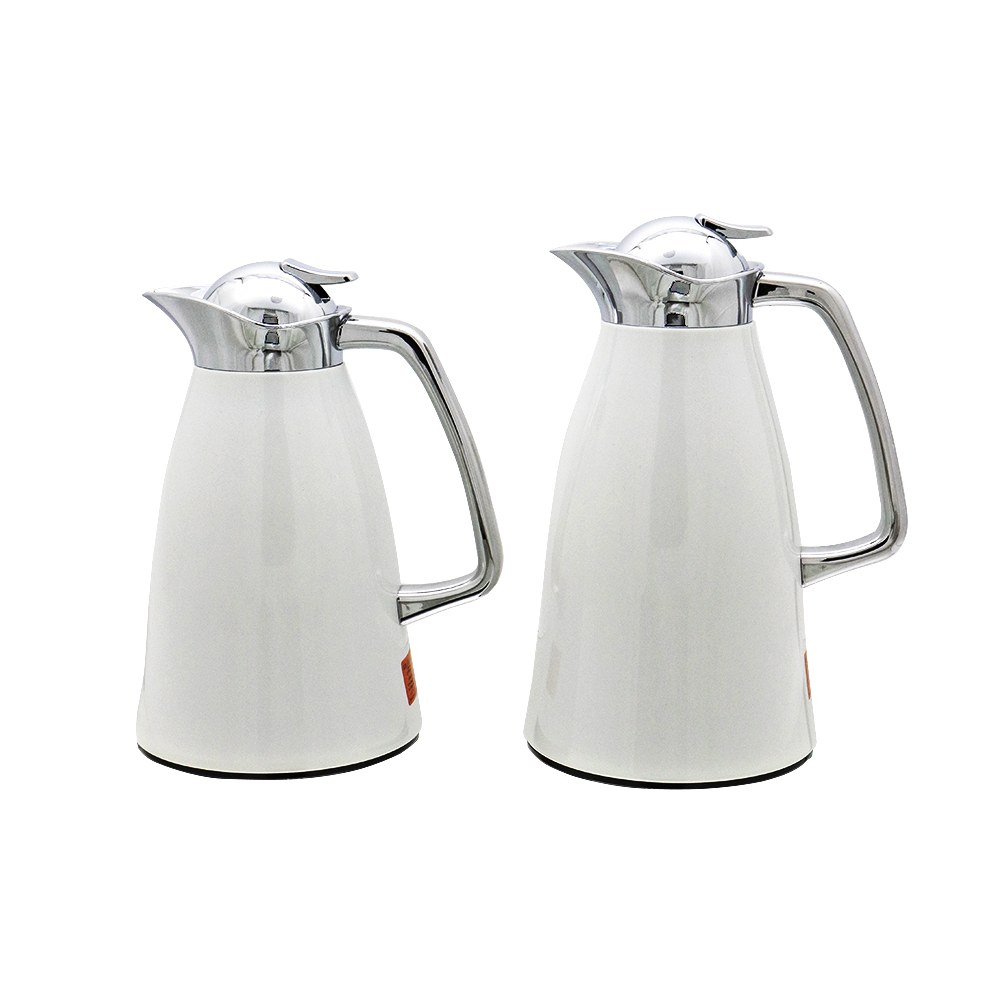 Mayflower Vacuum Flask Set - White/Chrome