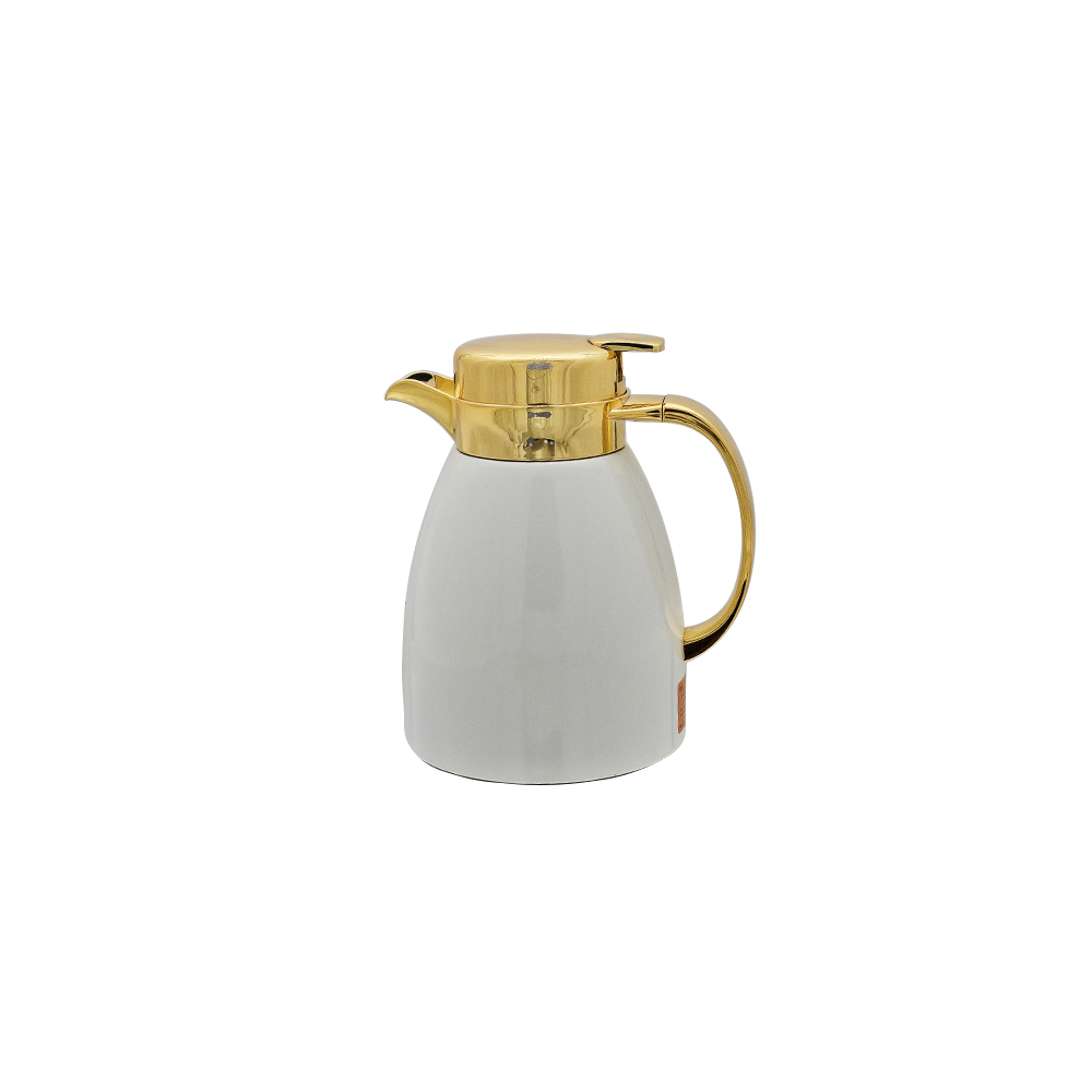Mayflower Vacuum Flask 0.650Ltr - White/Gold 