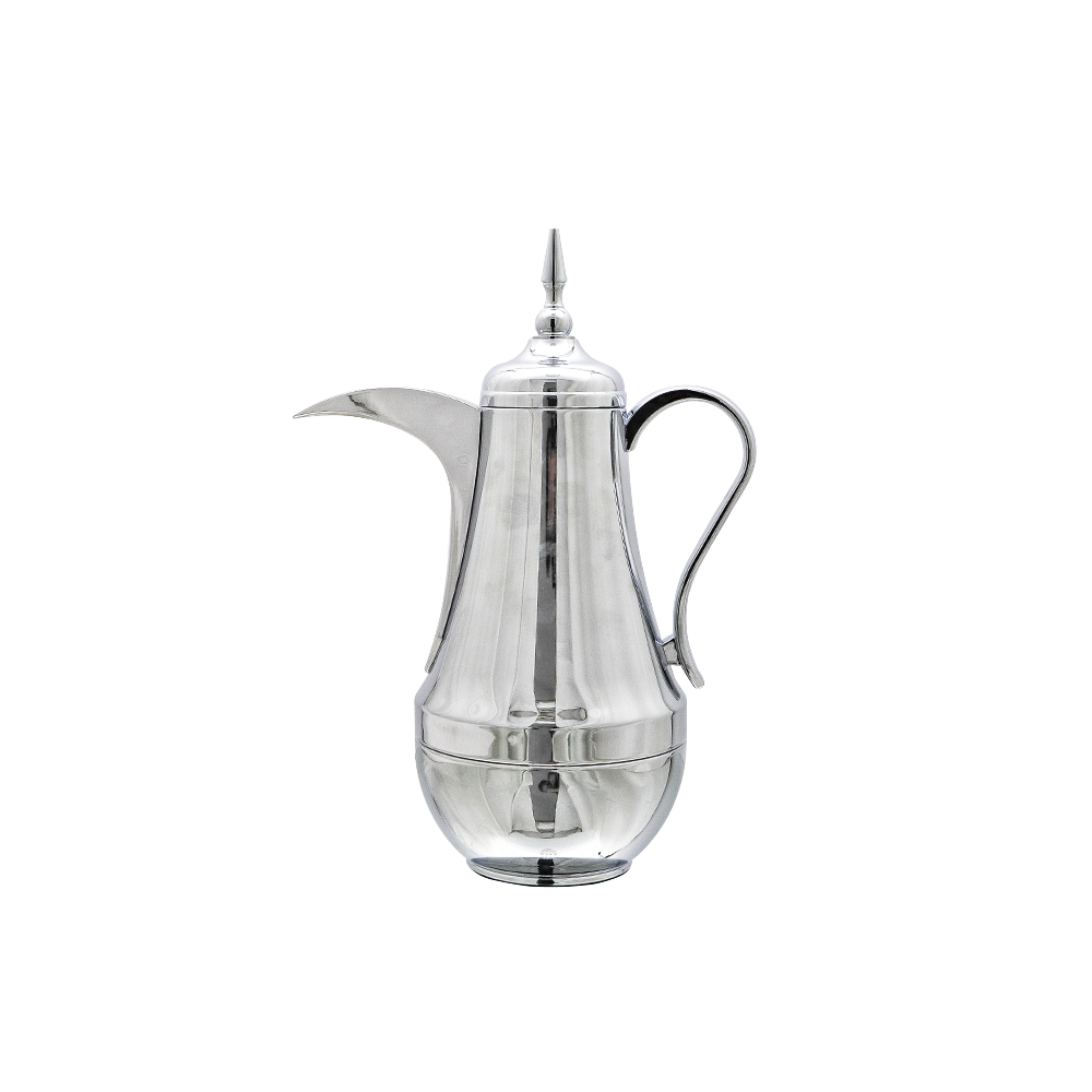 Arabic Coffee Dallah 1L - Full Silver 