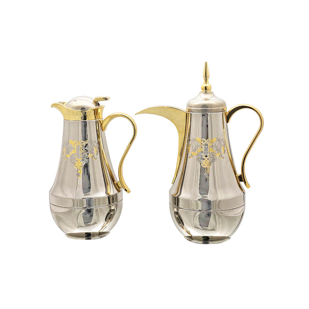 Mayflower Vacuum Flask Set - Nikel/Gold