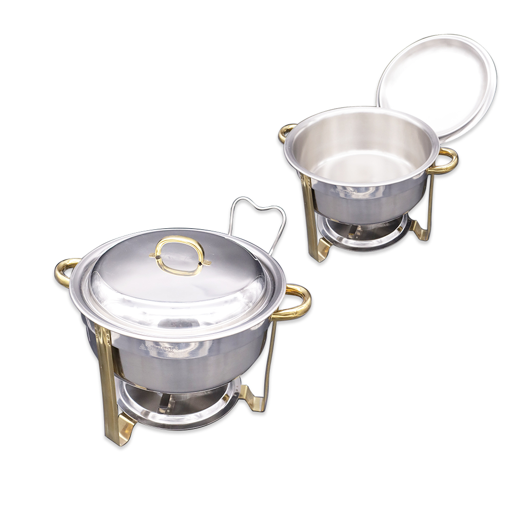 Stainless Steel Titanium Round Deep Chafer - 7.5L
